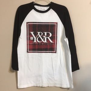 Young and Reckless baseball tee